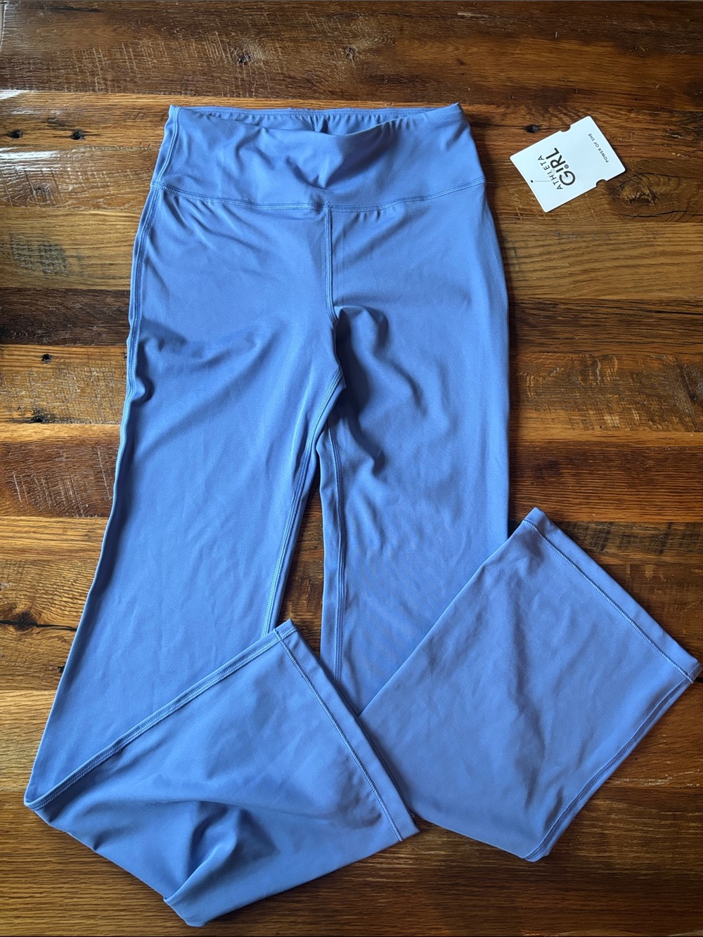 Athleta Girl Girls' High-Waist perrywinkle Active Leggings flare bottom nwt 14
